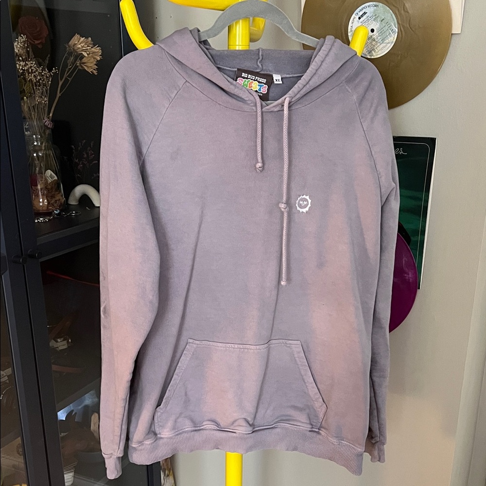 Big bud press dyed Purple Hoodie Sweater